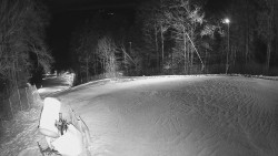 Prostřední část sjezdovky a snowpark