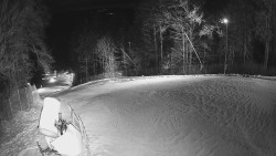 Prostřední část sjezdovky a snowpark