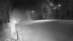 Prostřední část sjezdovky a snowpark