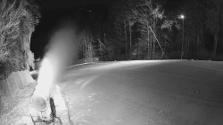 Prostřední část sjezdovky a snowpark