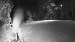 Prostřední část sjezdovky a snowpark