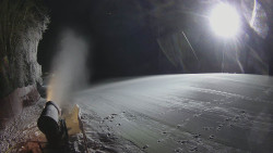 Prostřední část sjezdovky a snowpark