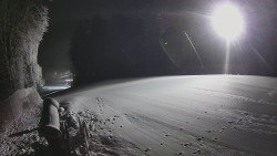 Prostřední část sjezdovky a snowpark