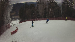 Prostřední část sjezdovky a snowpark