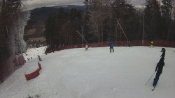 Prostřední část sjezdovky a snowpark