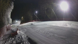 Prostřední část sjezdovky a snowpark