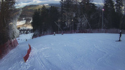 Prostřední část sjezdovky a snowpark