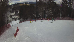 Prostřední část sjezdovky a snowpark