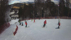 Prostřední část sjezdovky a snowpark