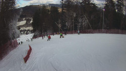 Prostřední část sjezdovky a snowpark