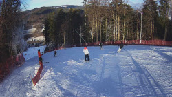 Prostřední část sjezdovky a snowpark