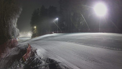 Prostřední část sjezdovky a snowpark