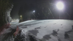 Prostřední část sjezdovky a snowpark