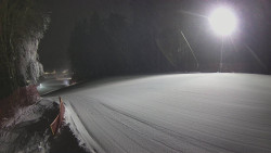 Prostřední část sjezdovky a snowpark