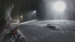 Prostřední část sjezdovky a snowpark