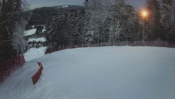 Prostřední část sjezdovky a snowpark