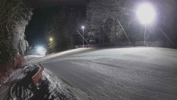 Prostřední část sjezdovky a snowpark