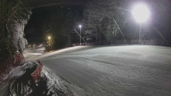 Prostřední část sjezdovky a snowpark