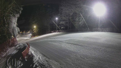 Prostřední část sjezdovky a snowpark