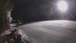 Prostřední část sjezdovky a snowpark