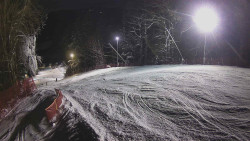 Prostřední část sjezdovky a snowpark