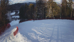 Prostřední část sjezdovky a snowpark