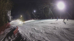 Prostřední část sjezdovky a snowpark