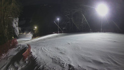 Prostřední část sjezdovky a snowpark