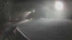 Prostřední část sjezdovky a snowpark