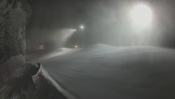 Prostřední část sjezdovky a snowpark