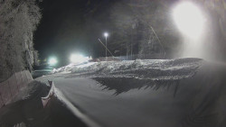 Prostřední část sjezdovky a snowpark