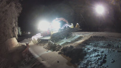 Prostřední část sjezdovky a snowpark