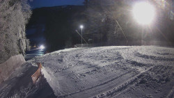 Prostřední část sjezdovky a snowpark