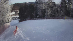 Prostřední část sjezdovky a snowpark