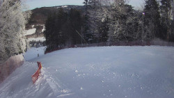 Prostřední část sjezdovky a snowpark