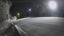 Prostřední část sjezdovky a snowpark