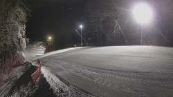 Prostřední část sjezdovky a snowpark