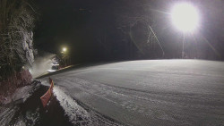 Prostřední část sjezdovky a snowpark