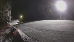 Prostřední část sjezdovky a snowpark