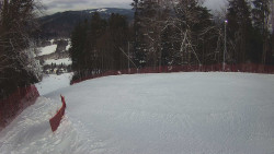 Prostřední část sjezdovky a snowpark