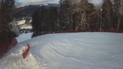 Prostřední část sjezdovky a snowpark
