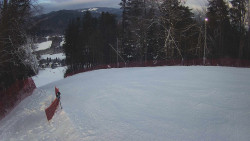 Prostřední část sjezdovky a snowpark