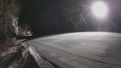 Prostřední část sjezdovky a snowpark
