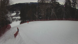 Prostřední část sjezdovky a snowpark