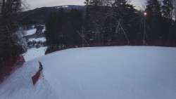 Prostřední část sjezdovky a snowpark