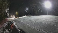 Prostřední část sjezdovky a snowpark