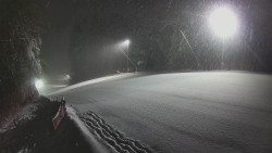 Prostřední část sjezdovky a snowpark