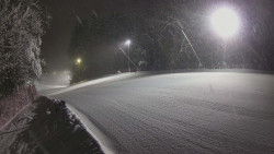 Prostřední část sjezdovky a snowpark