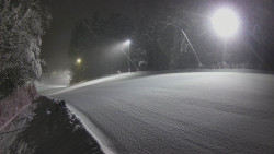 Prostřední část sjezdovky a snowpark