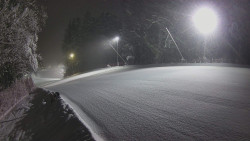 Prostřední část sjezdovky a snowpark